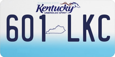 KY license plate 601LKC