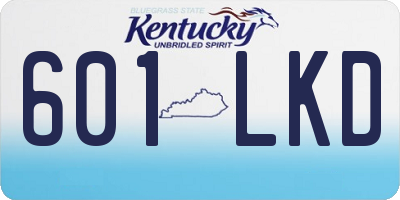 KY license plate 601LKD