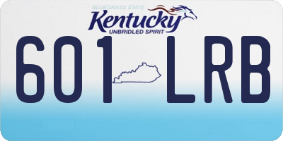 KY license plate 601LRB