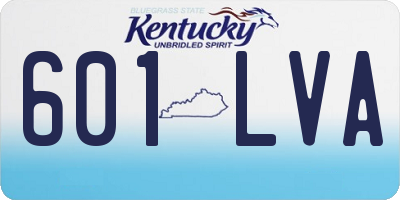 KY license plate 601LVA
