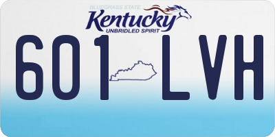 KY license plate 601LVH