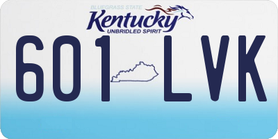 KY license plate 601LVK