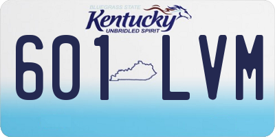 KY license plate 601LVM