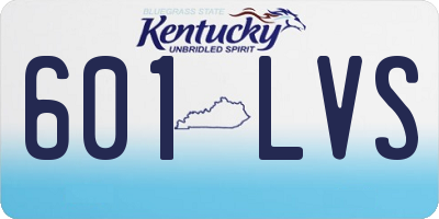 KY license plate 601LVS