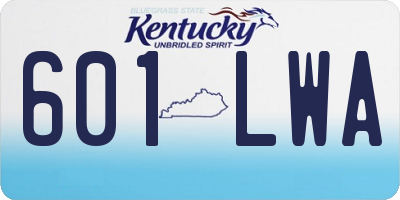 KY license plate 601LWA