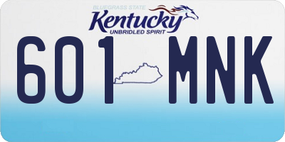 KY license plate 601MNK