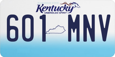 KY license plate 601MNV