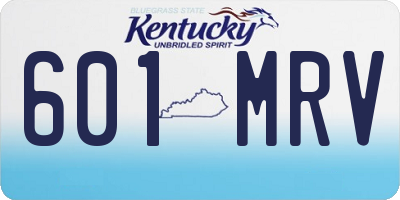 KY license plate 601MRV