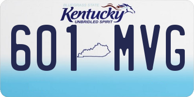 KY license plate 601MVG