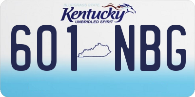 KY license plate 601NBG