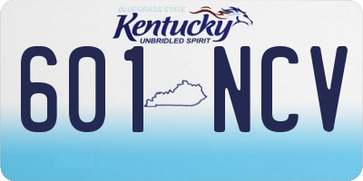 KY license plate 601NCV