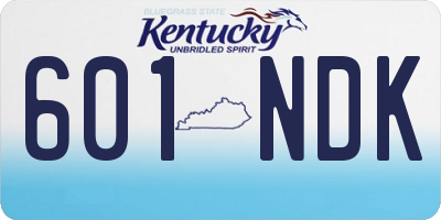 KY license plate 601NDK
