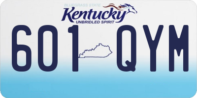 KY license plate 601QYM