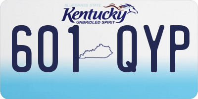 KY license plate 601QYP