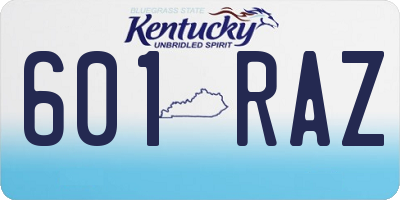 KY license plate 601RAZ
