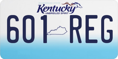 KY license plate 601REG