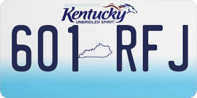 KY license plate 601RFJ