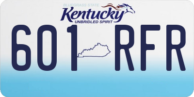 KY license plate 601RFR