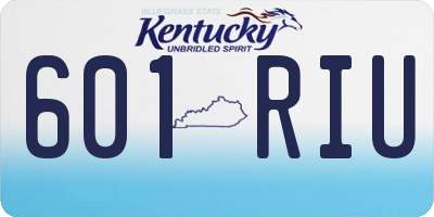 KY license plate 601RIU