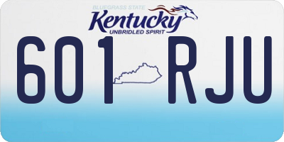 KY license plate 601RJU