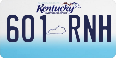 KY license plate 601RNH