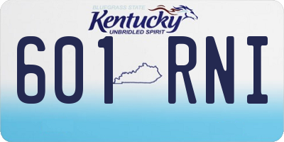 KY license plate 601RNI