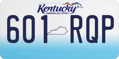 KY license plate 601RQP