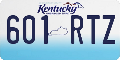 KY license plate 601RTZ