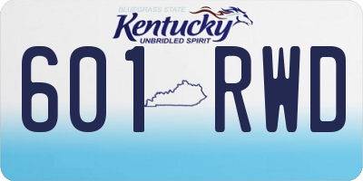 KY license plate 601RWD