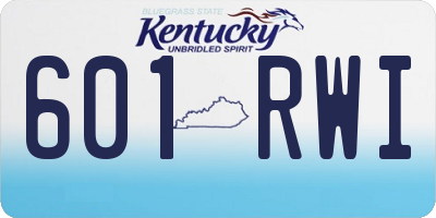 KY license plate 601RWI