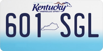 KY license plate 601SGL