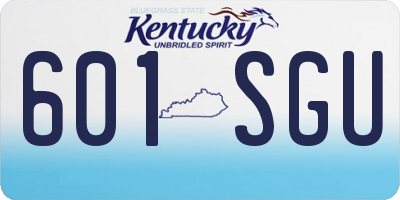 KY license plate 601SGU