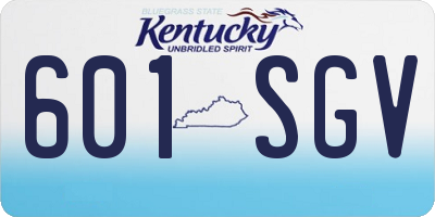 KY license plate 601SGV