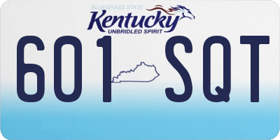 KY license plate 601SQT