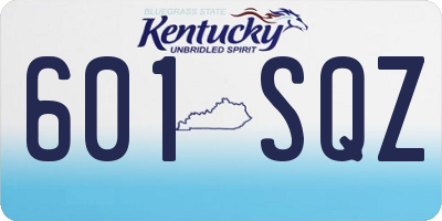 KY license plate 601SQZ