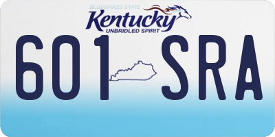 KY license plate 601SRA
