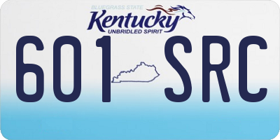 KY license plate 601SRC