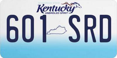 KY license plate 601SRD