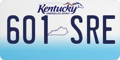 KY license plate 601SRE