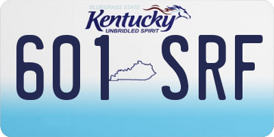 KY license plate 601SRF