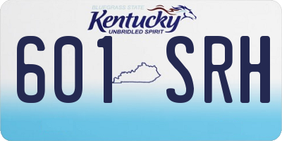 KY license plate 601SRH
