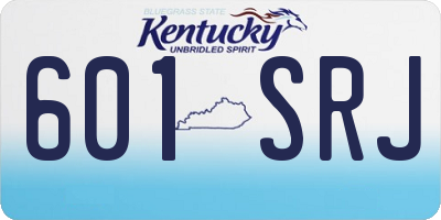 KY license plate 601SRJ