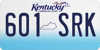 KY license plate 601SRK
