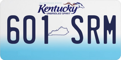 KY license plate 601SRM