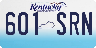 KY license plate 601SRN