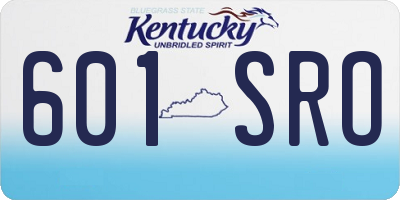 KY license plate 601SRO