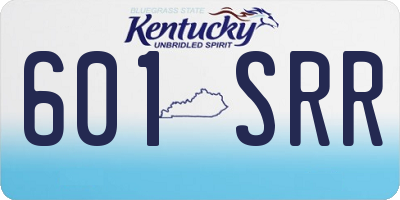 KY license plate 601SRR