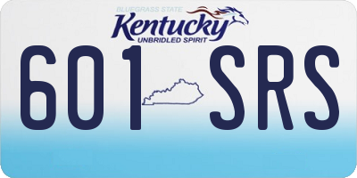 KY license plate 601SRS