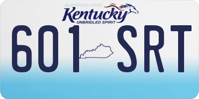 KY license plate 601SRT