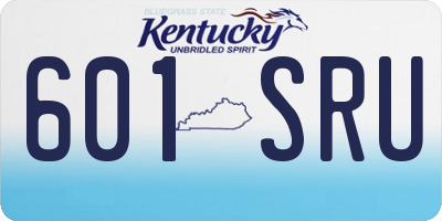 KY license plate 601SRU